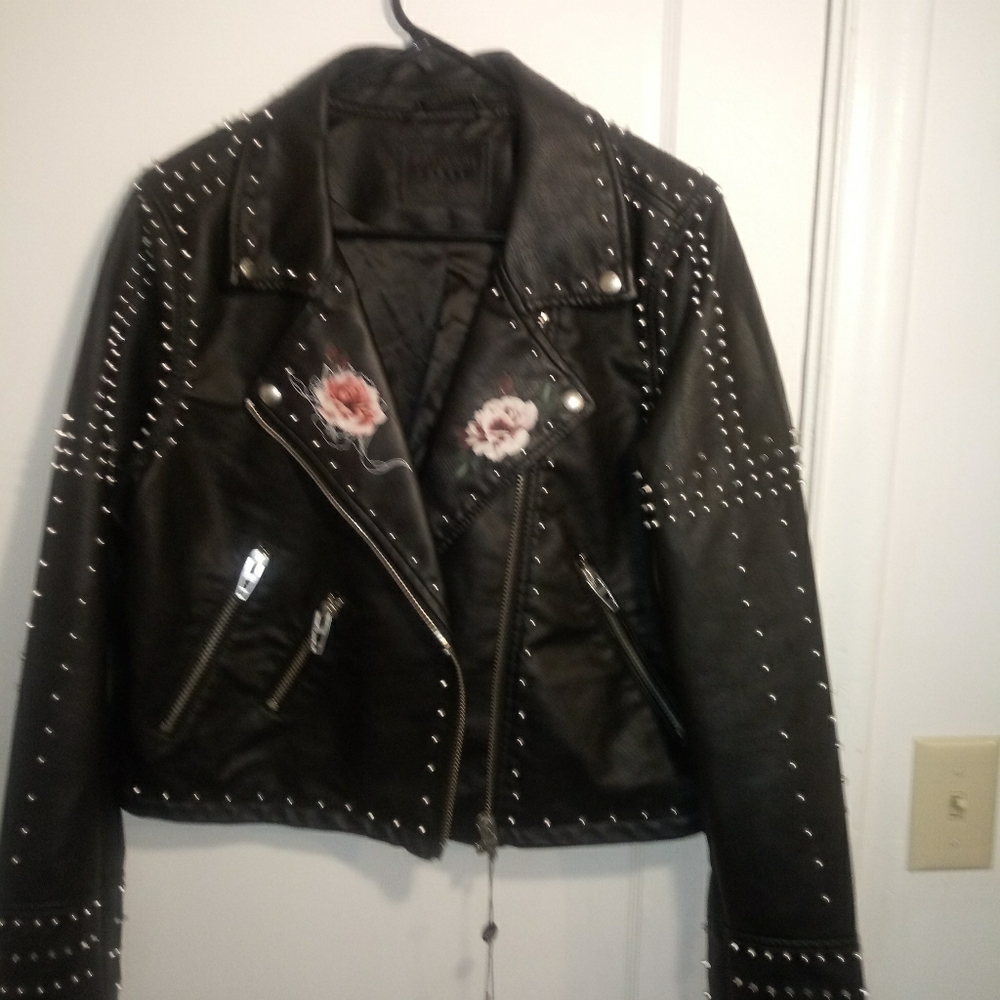 Faux Leather Biker Jacket